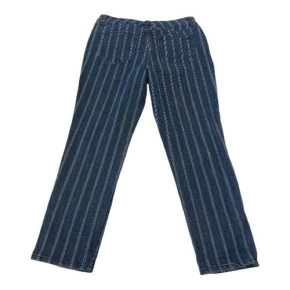 Style & Co Slim Ankle Striped Jeans Women’s Size 8 Blue Stretch Denim - Picture 3 of 7